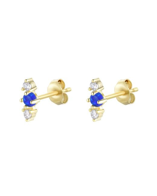 KAMARIA Blue Stars Align Opal Cluster Stud Earrings