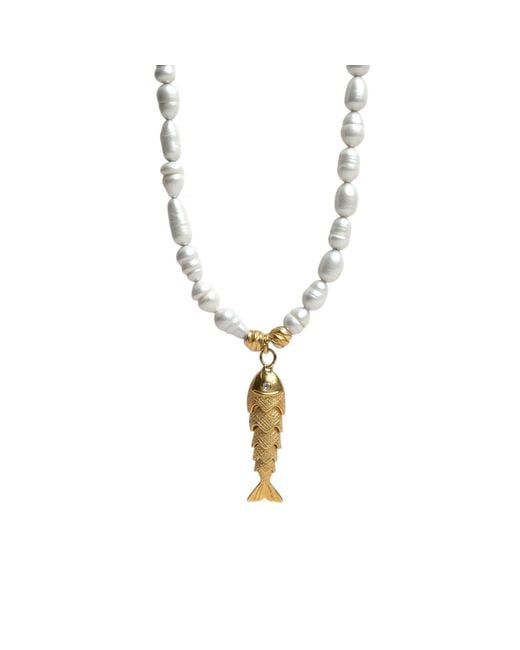 La Pluie Jewellery Metallic Luce Di Pesce Necklace