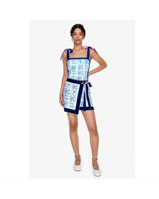 Jessie Zhao New York Pink Swim Cover Up Skirt- Garden