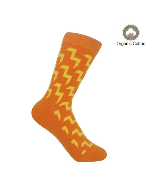 Peper Harow - Made in England Orange Victoria & Chelsea Socks Two Pack