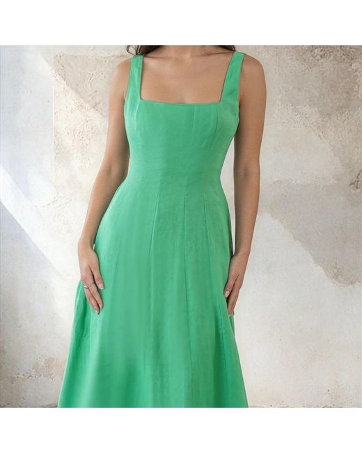 Yumi Kim Green Sienna Linen Dress