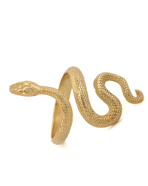 Ebru Jewelry Metallic Cycle Of Life Snake Vermeil Ring