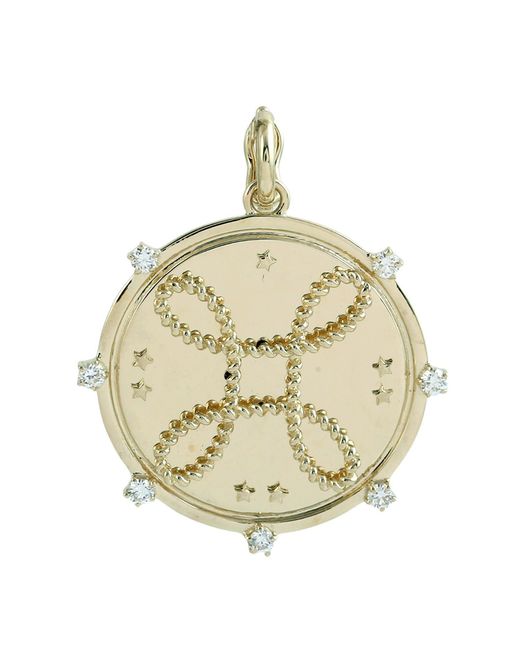 Artisan Metallic Diamond Zodiac Medallion Pendant