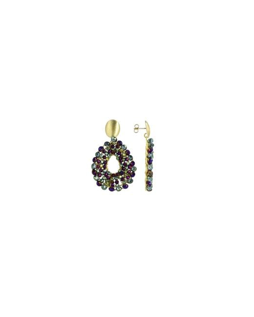LOTT.gioielli White Metallic Earrings Babs Open Drop S