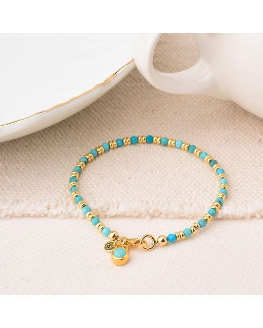 Nellou Jewellery Metallic Linear December Birthstone Bracelet Plated Sterling