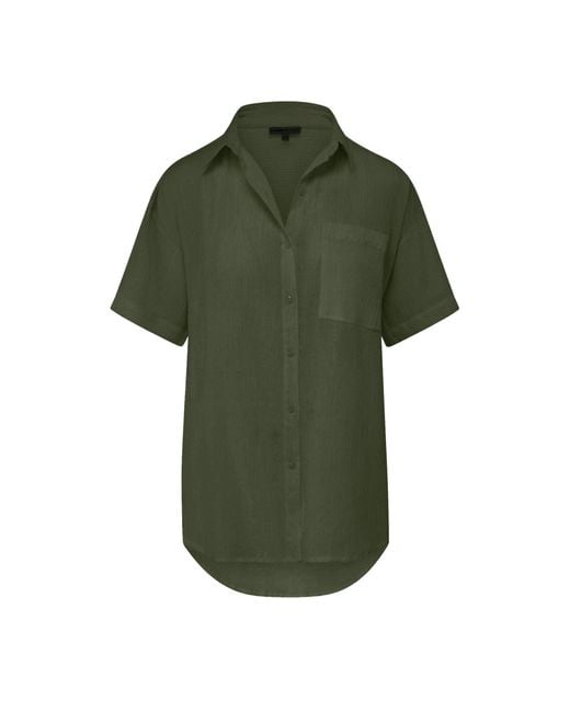 Change of Scenery Green Neutrals Michelle Button Down Top