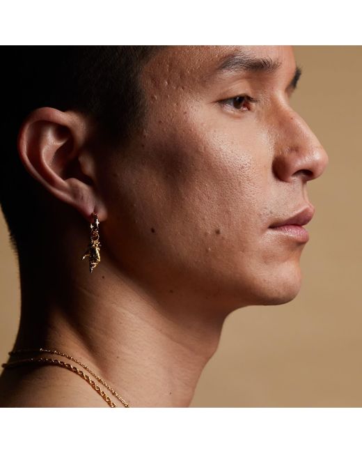 Kasun Metallic Hand Of The Protector Earrings for men