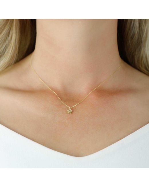 Lee Renee Metallic Cherry Blossom Necklace – Gold