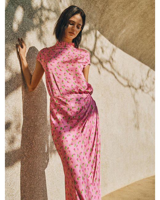 Lost Pattern Pink Beach Blossom Skirt