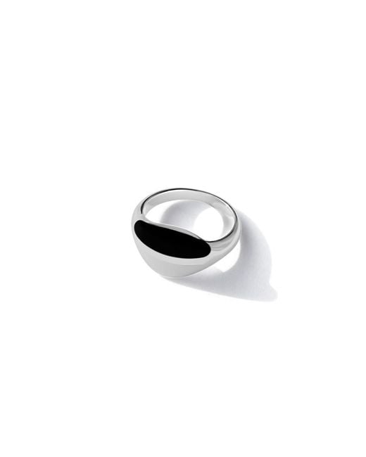 FV Jewellery Black La Stele Onyx & Mother Of Pearl Ring
