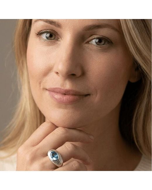 GEM BAZAAR Blue The Versailles Topaz Ring
