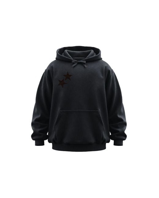 Aura & Co Blue Nyc Star Hoodie Glitter