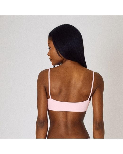 Pianella's Pink Bloom Bandeau Bikini Top – Light