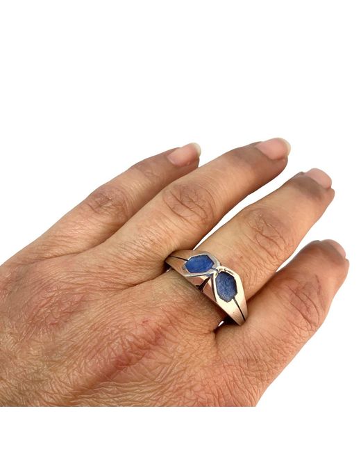Tg-Jewellery by Tamara Gervasio Blue Punta Enamel Ring