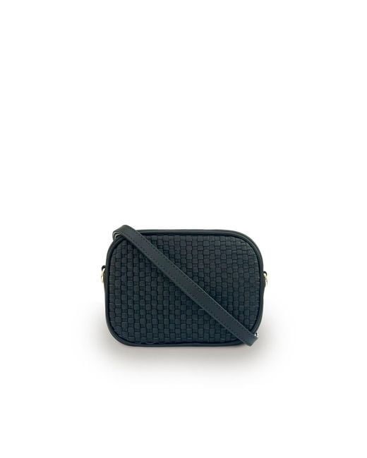 Apatchy London Blue The Penelope Woven Leather Camera Bag