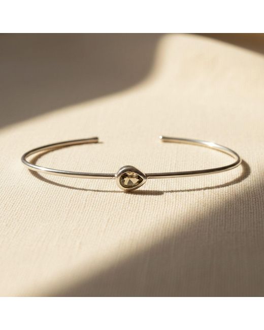 Harfi Metallic Alexandrite June Birthstone Sterling Bangle