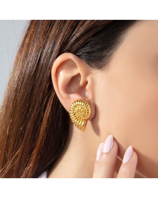 Milou Jewelry Metallic Snail Earrings