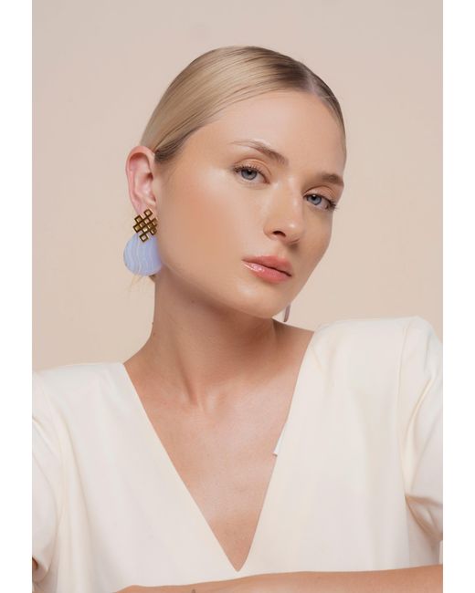 Lavani Jewels Blue Endless Knot Earrings
