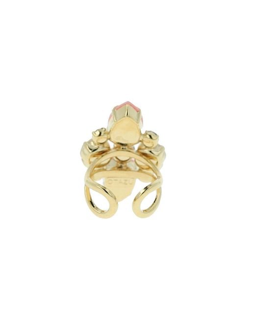 Otazu Pink Flamingo Beetle Statement Ring