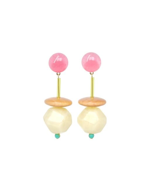 Malolo Jewelry Pink Origami Earrings Geisha