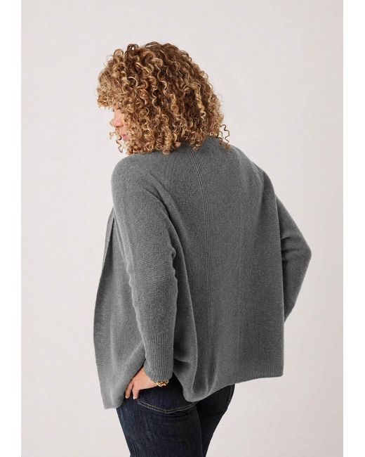 Loop Cashmere Gray Relaxed Edge To Edge Cardigan