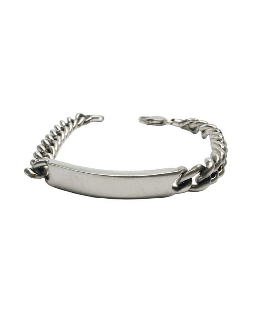 Tg-Jewellery by Tamara Gervasio Metallic Sterling Id Bracelet – Satin & Oxidised Finish, Handmade for men