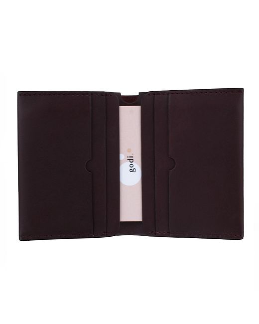 godi. Purple Bifold Leather Wallet