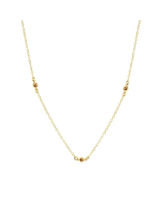 SET & STONES Metallic Birthstone Station Necklace- November