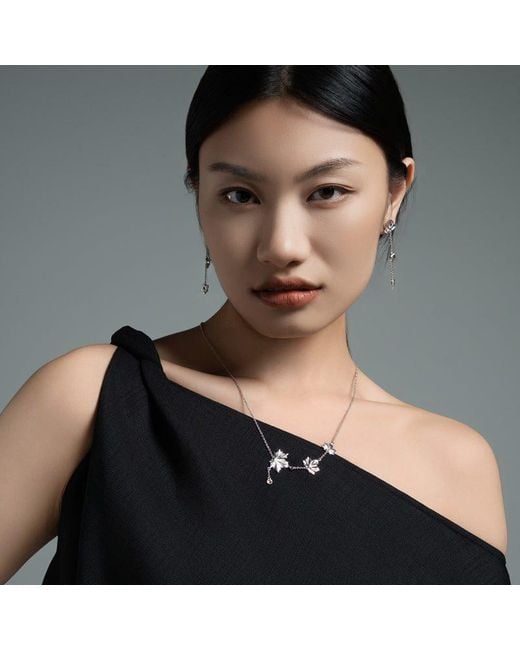 Far East Jewelry Metallic Handcrafted & Crystal Autumn Melody Necklace