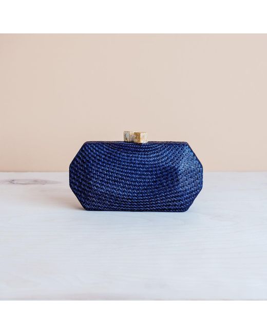 LIKHÂ Blue Sarsuela Handwoven Clutch