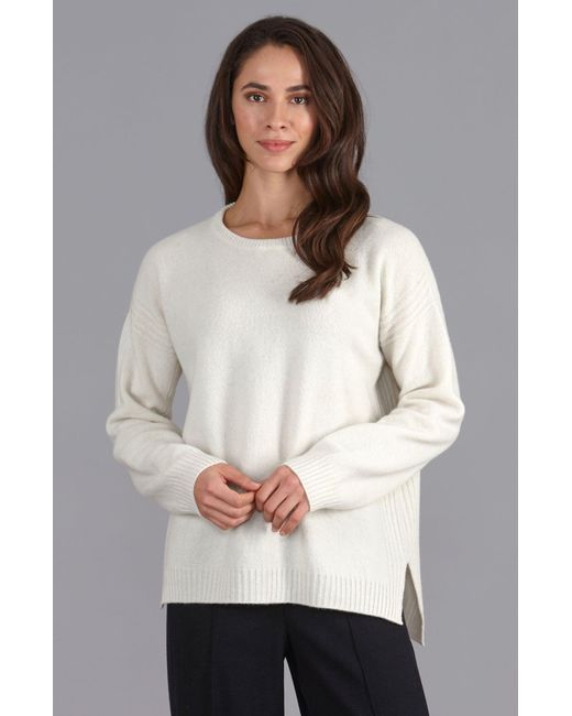 Paul James Knitwear White Neutrals Lambswool Louise Drop Shoulder Jumper