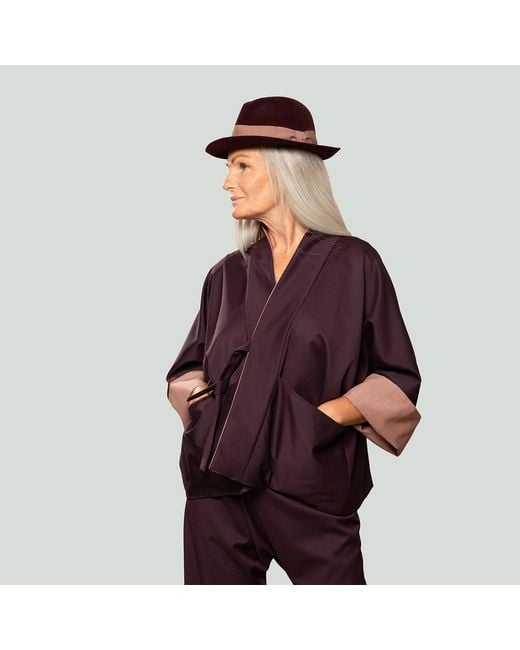 MOE Brown Plum/ Rose Wool Jacket Reversible