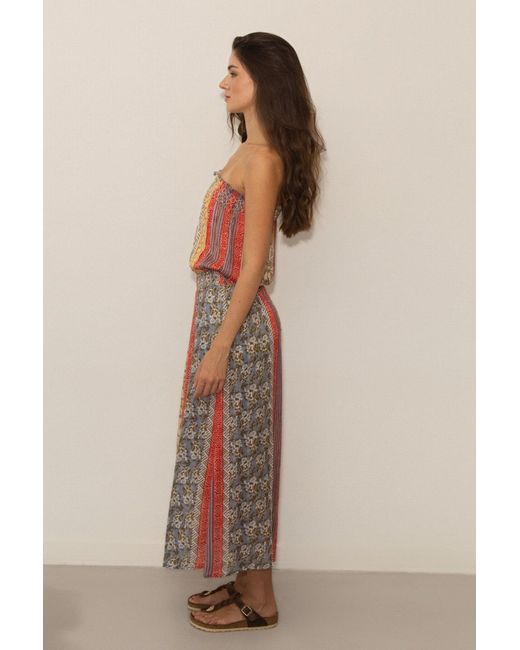 Muche Et Muchette Orange Avi Bustier Maxi Dress