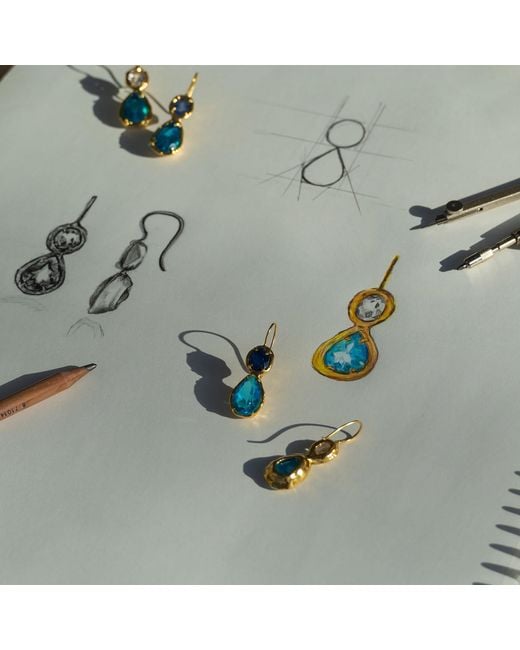 Ece London Blue The Drop Earrings