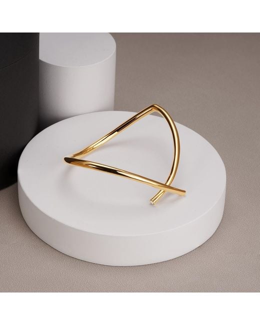 Meulien Metallic Abstract Embrace Bangle