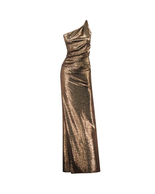 Me & Thee / Neutrals Let There Be Light Bronze Metallic Maxi Dress