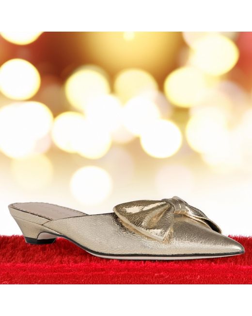 Allegra James Brown Bowie Flat Leather Day Evening Wedding Comfortable Mule