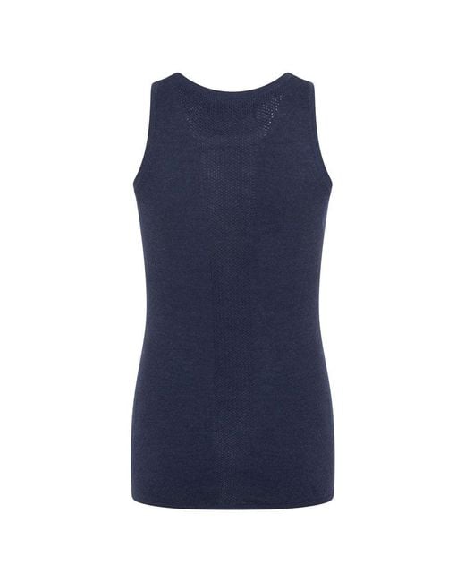 Paul James Knitwear Blue Midweight Merino Activewear Training Asteria Vest