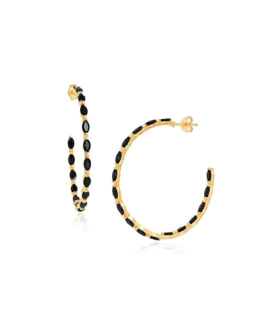 Moon London Metallic Epic Spinel Large Vermeil Hoops