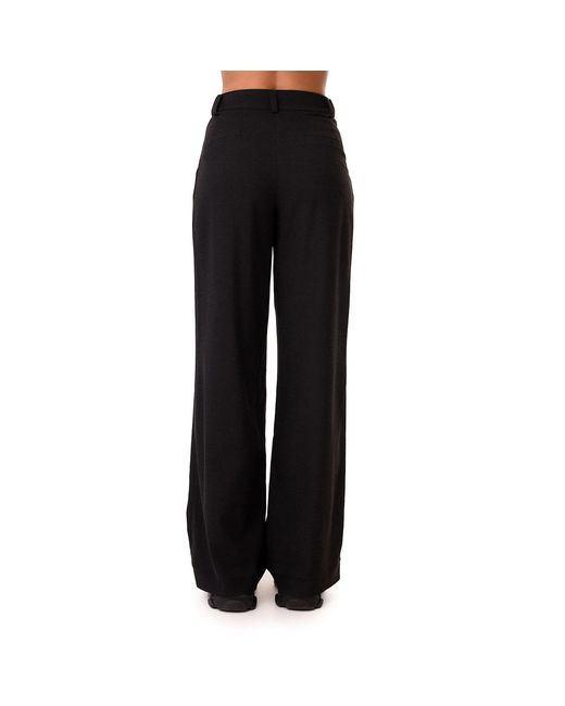 Mandragora Black Woolen Trousers With Straight Legs And Pleats