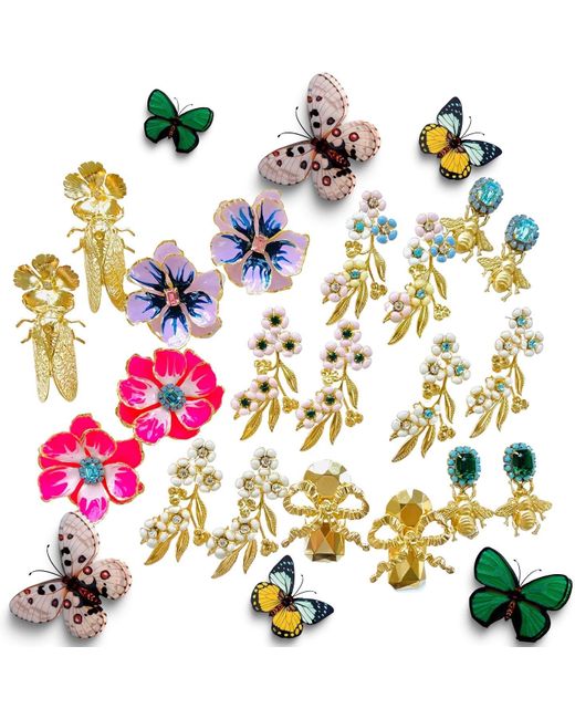 The Pink Reef Blue Large Hand Painted Jewel Box Florals