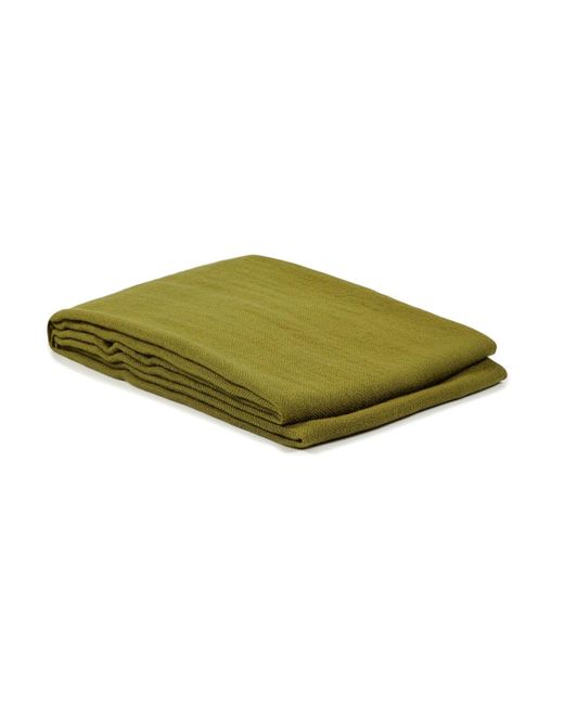 Heritagemoda Green Handwoven Moss Wool Silk Scarf
