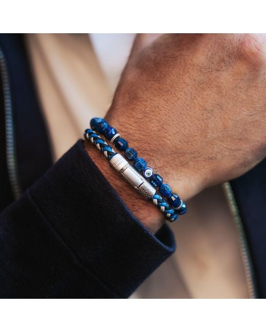 Tateossian Blue Hexade Evil Eye Bracelet for men
