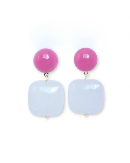 Malolo Jewelry Purple Minigami Earrings Geisha