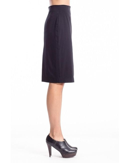 Conquista Blue Stretch Fabric Pencil Skirt