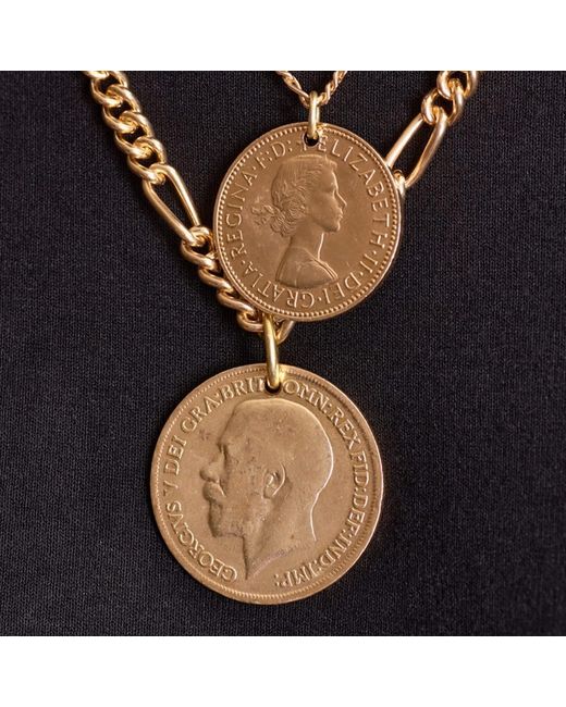Caramel Vintage Jewellery Metallic Coin Layered Necklace