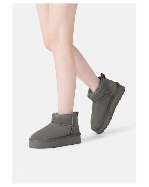 EverAu Australia Gray Heron Ultra Mini Platform Boots