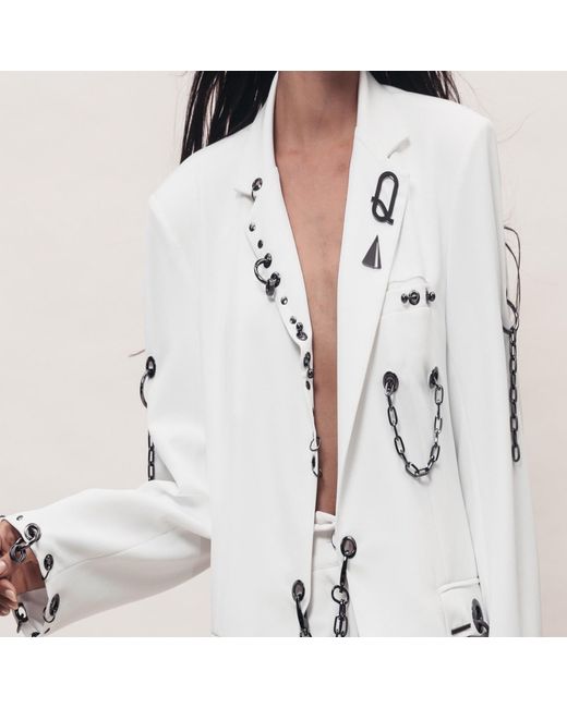 Vazaf White Signature Blazer