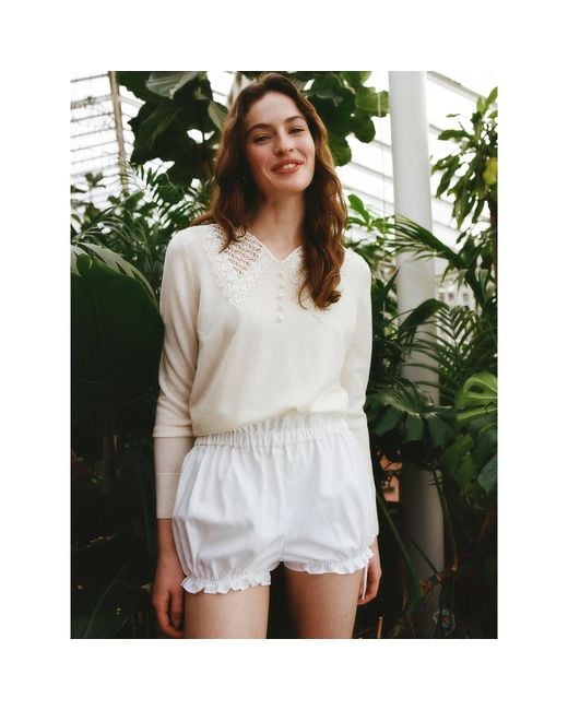 Lisa The Label White Le Jardin Bloomers