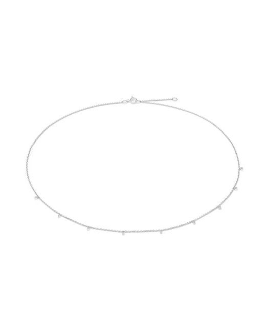 Kaizarin Metallic Eighteen Carat And Diamond Drop Necklace